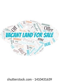 Vacant Land For Sale Word Cloud. Wordcloud Made With Text.