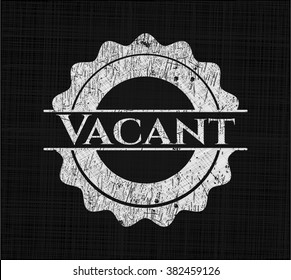 Vacant on blackboard
