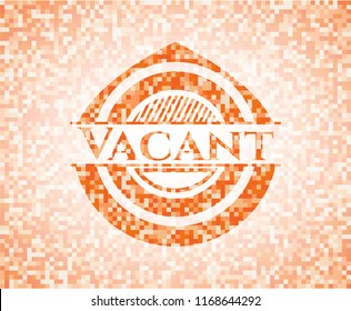 Vacant orange mosaic emblem