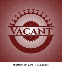 Vacant realistic red emblem