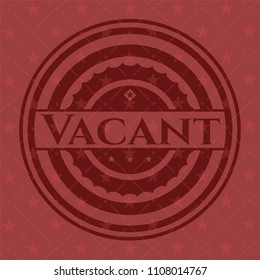 Vacant red emblem. Retro