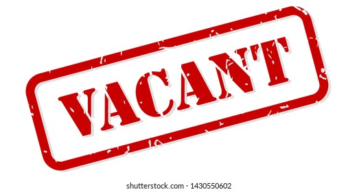 Vacant red rubber stamp vector isolated