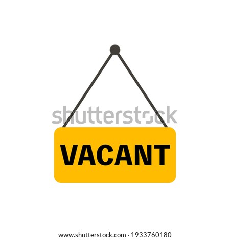 Vacant sign icon. Vector illustration.