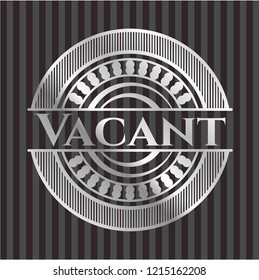 Vacant silvery emblem or badge