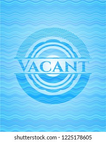 Vacant water wave badge.