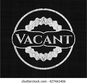 Vacante escrito en una pizarra