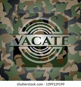 Vacate camo emblem. Vector Illustration. Detailed.