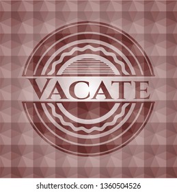 Vacate red polygonal badge. Seamless.