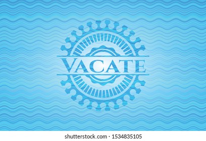 Vacate water wave badge. Vector Illustration. Detailed.