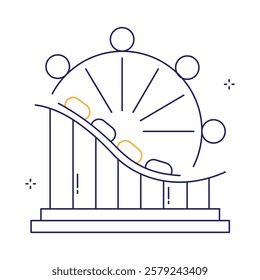 Vacation Amusement Park Vector Icon Design