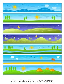 Vacation banners collection - vector