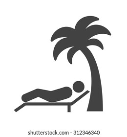 Vacation, beach, summer icon vector image. Can also be used for activities. Suitable for use on web apps, mobile apps and print media.