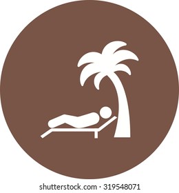 Vacation, beach, summer icon vector image. Can also be used for activities. Suitable for use on web apps, mobile apps and print media.
