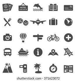 Vacation black icons set.Vector