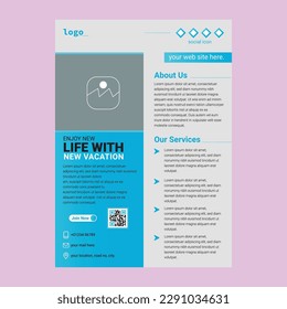 vacation business flyer design, vacation brochure design template, 