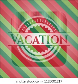Vacation christmas emblem background.