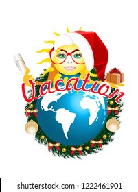 Vacation Christmas sticker
