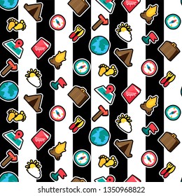 Vacation color vector pattern