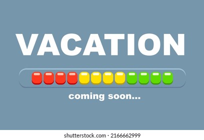 Vacation Coming soon... Illustration loading. Vector