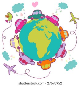 Vacation concept - cartoon vector