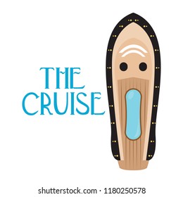 Vacation cruise with text