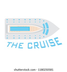Vacation cruise with text