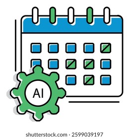 Vacation Days Off Ai Automation Vector Icon Design