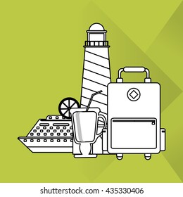 Vacation design. travel icon. flat illustration, vector graphic