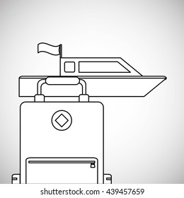Vacation design. travel icon. flat illustration, vector graphic