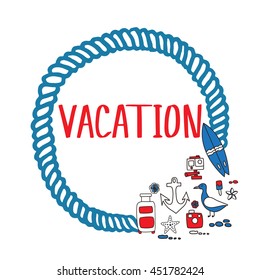 Vacation doodles frame