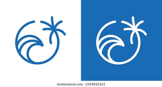Design des Urlaubselements in minimalistischer Linienführung