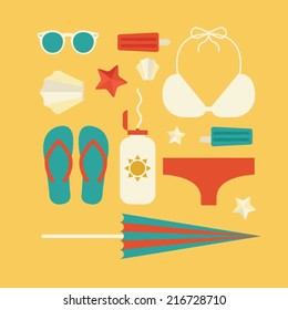 Vacation flat design concept