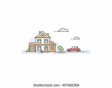 Vacation home illustration