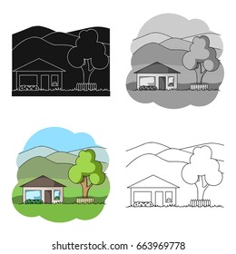Vacation home.Realtor single icon in cartoon style vector symbol stock illustration web.