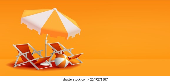 Vacation hot summer. Vector illustration of a set of items for relaxing under the hot sun. Background for creativity.