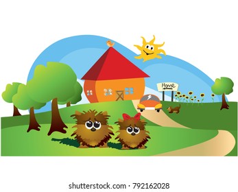 Vacation house illustration