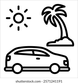 Vacation Icon Element For Design