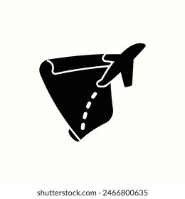 icono de vacaciones, icono aislado negro