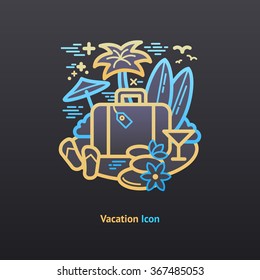 Vacation icon. Part of the travel vacation icon set. 
