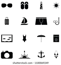 vacation icon set