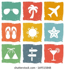 Vacation icon set