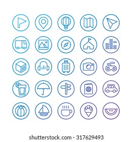 vacation icon set