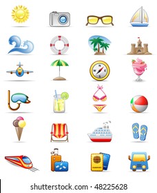 Vacation icon set