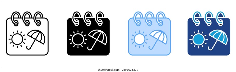 Vacation Icon Set Multiple Style Collection