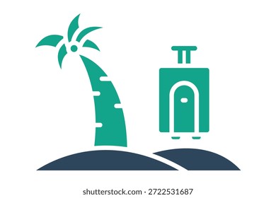 Icono de vacaciones. estilo de icono sólido. icono relacionado con el recorrido. beneficio Elementos Ilustración vectorial