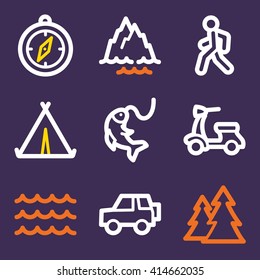 Vacation icon, transport vector web sign.  Trip icon flat. Design mobile icon, vector pictogram. Tour infographics symbols.