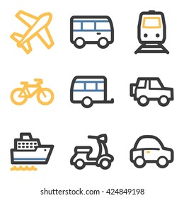 Icono de vacaciones, símbolo de la web del vector de transporte.  Icono de viaje plano. Icono móvil de diseño, pictograma vector. Símbolos de infografía turística.