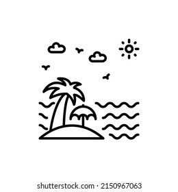 vacation icon in vector. logotype