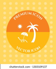 Vacation Icon for Web. Application, Software & Graphic Design.