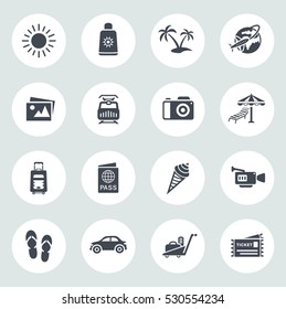 iconos de vacaciones